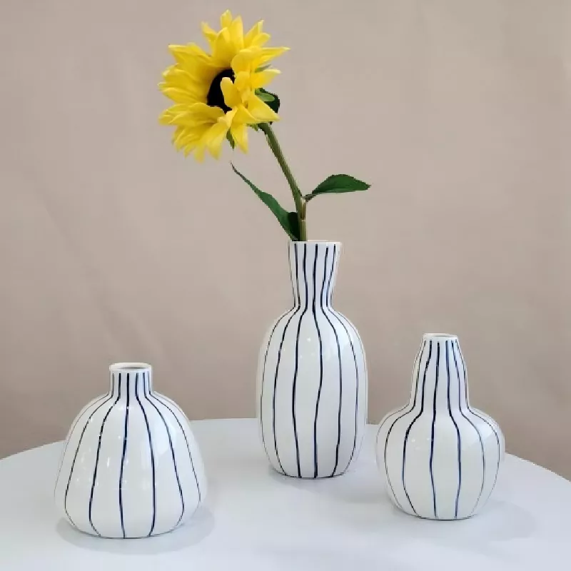 Geometric Line Ceramic Vase Geometric Line Ceramic Vase
